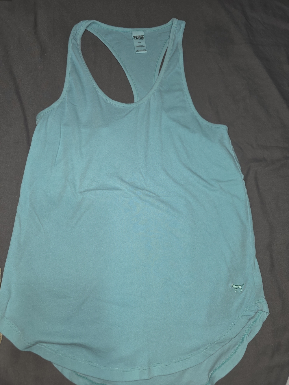 PINK Victoria's Secret Light Teal Racerback Tank